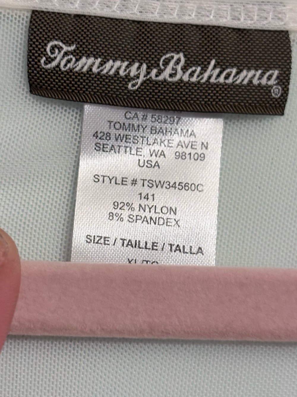 Tommy Bahama Cream V-Neck Sheer Flowing Resort Wear Poncho Shell (only) sz XL - Picture 5 of 6